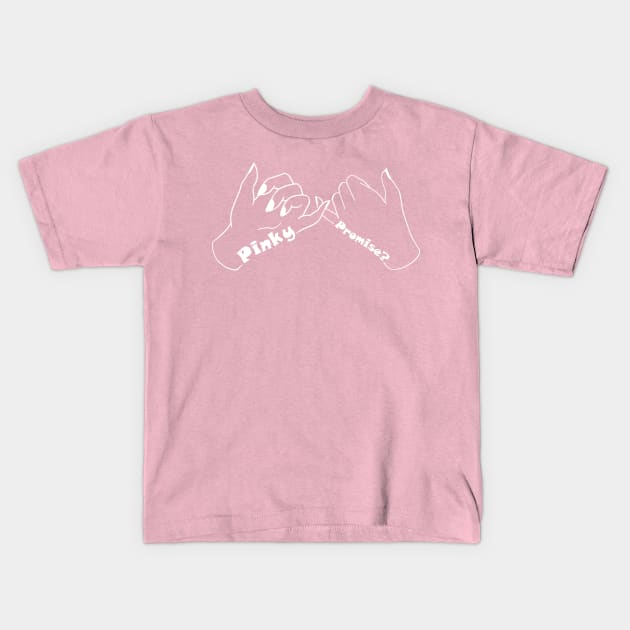 Pinky Promise Kids T-Shirt by Crystal Tiger Art